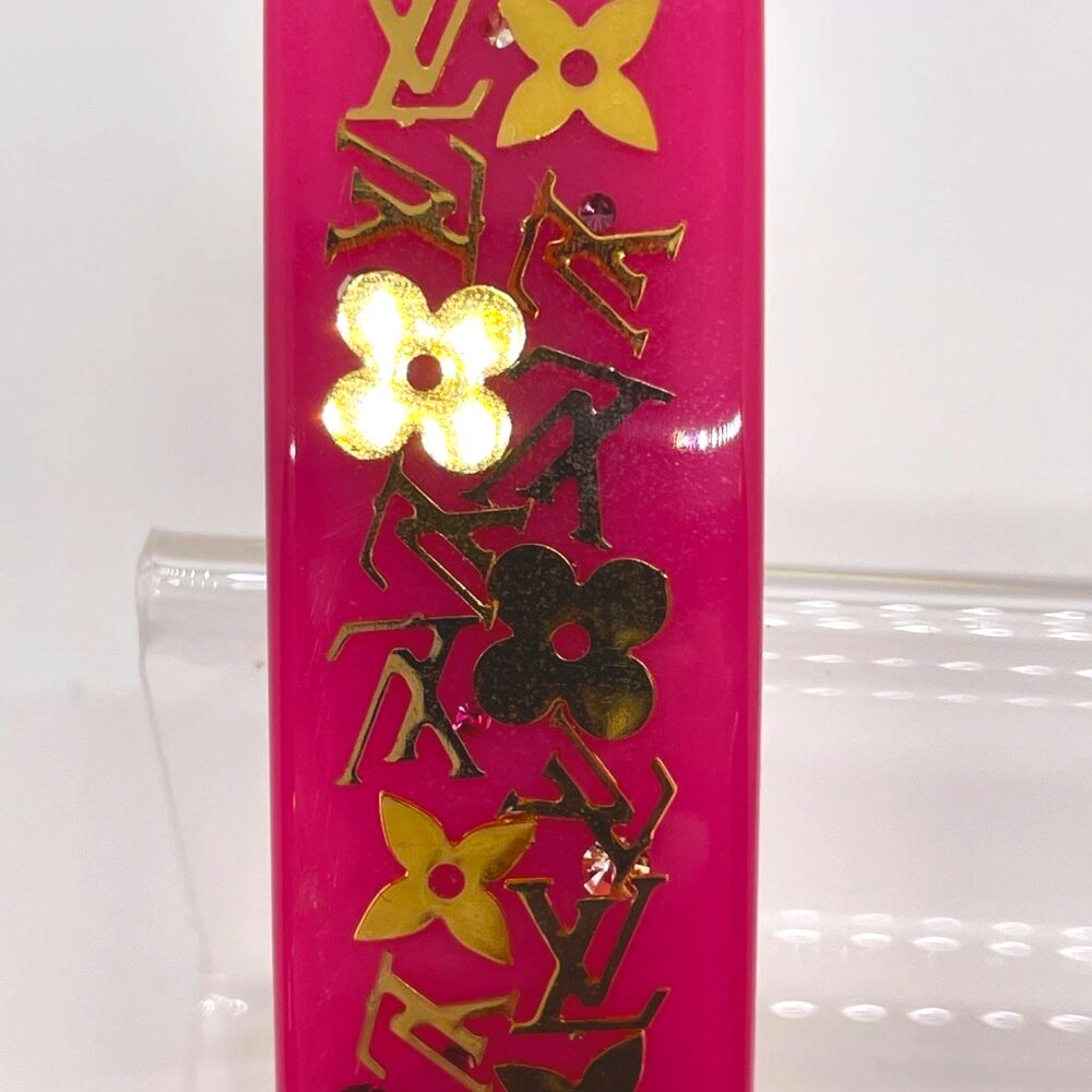 Louis Vuitton LV Monogram Hot Pink Inclusion Hair Barrette Clip - Picture 7 of 9